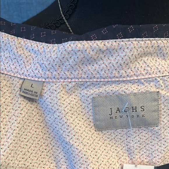 Jachs New York Patterned Shirt in Blue Pink and White - Picture 2 of 6